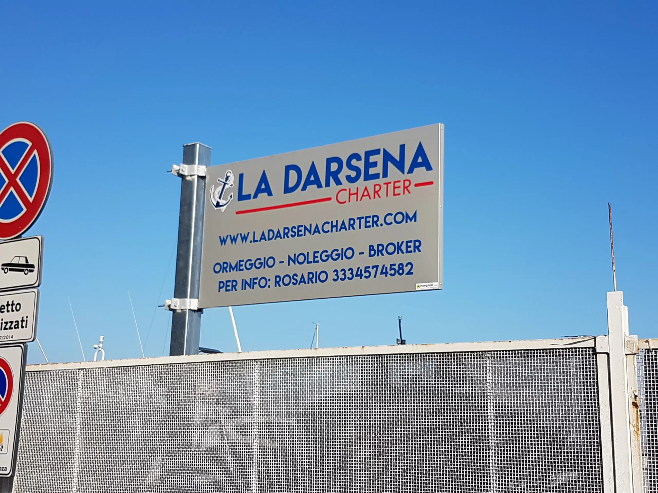 insegna noleggio barche insegna a bandiera non luminosa la darsena charter