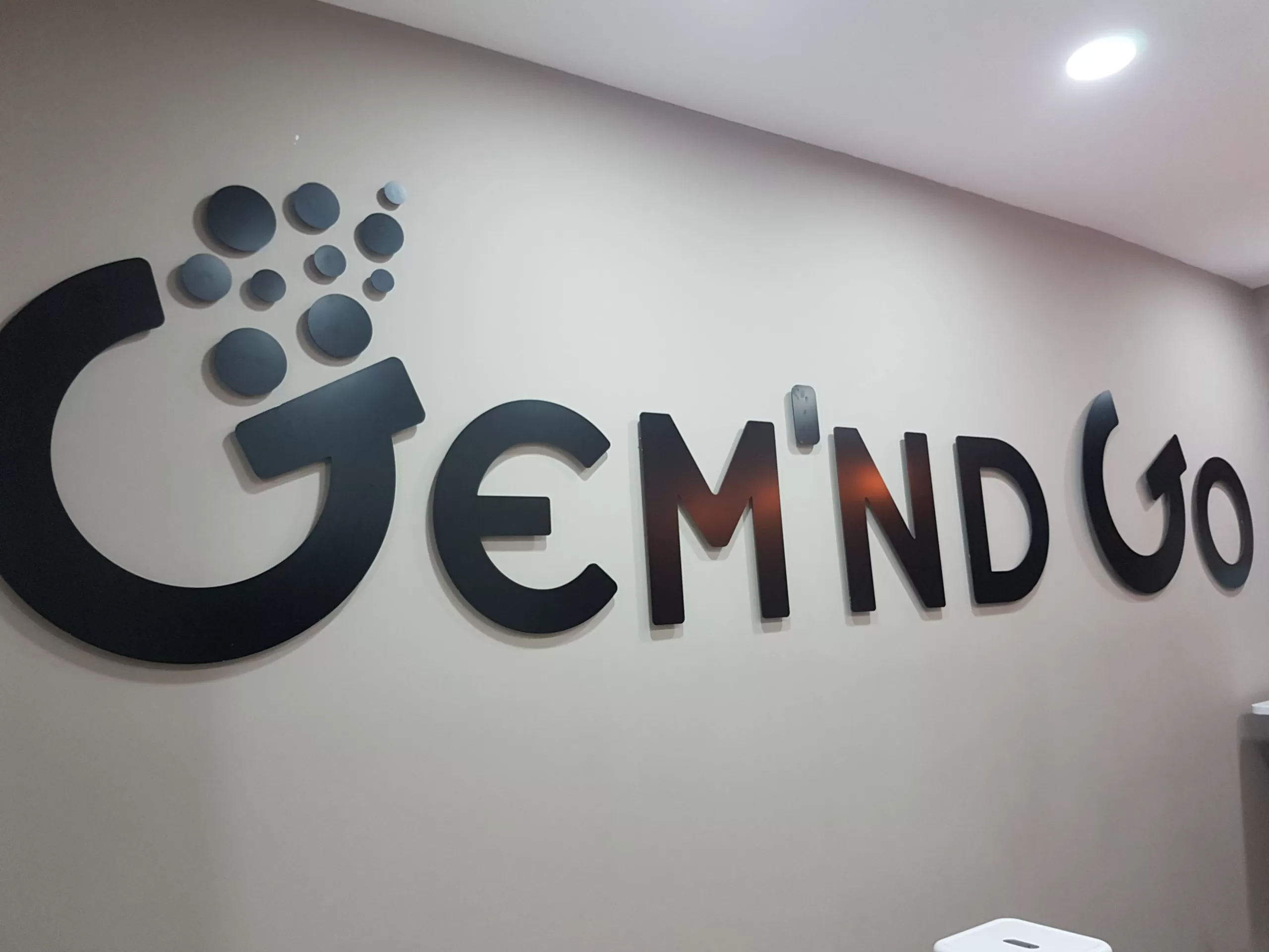 lettere in dibond realizzazione logo in alluminio composito distanziato dalla parete