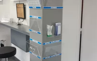 espositore centro scommesse tasche in plexiglas